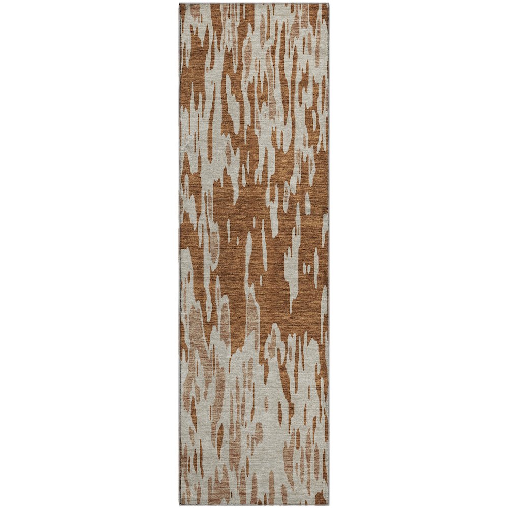 Premium Machine Washable Mayfield AMF945 Paprika 2'3" x 7'6" Runner Rug. Picture 1