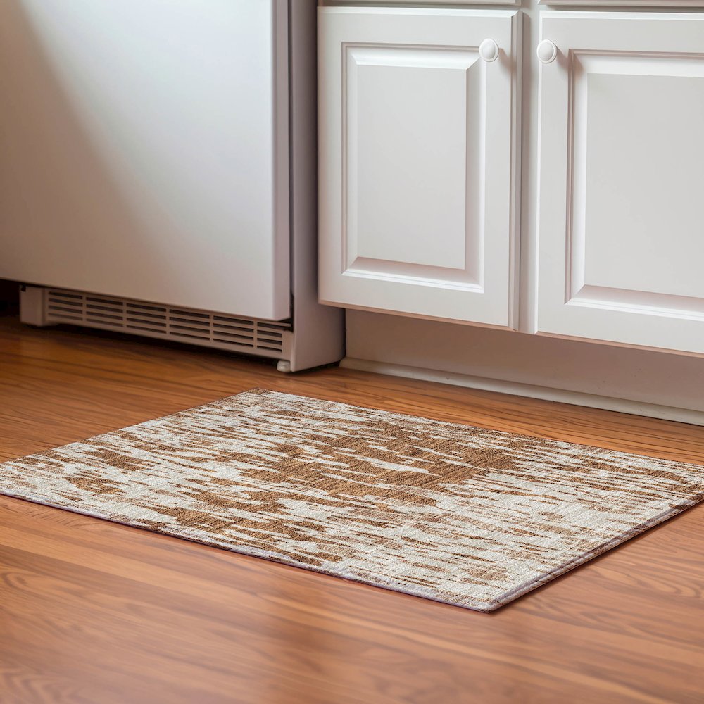 Premium Machine Washable Mayfield AMF945 Paprika 1'8" x 2'6" Rug. Picture 5