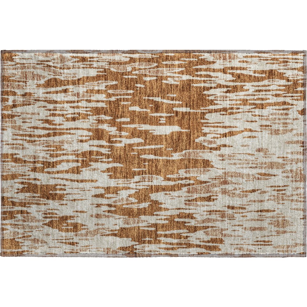 Premium Machine Washable Mayfield AMF945 Paprika 1'8" x 2'6" Rug. Picture 1