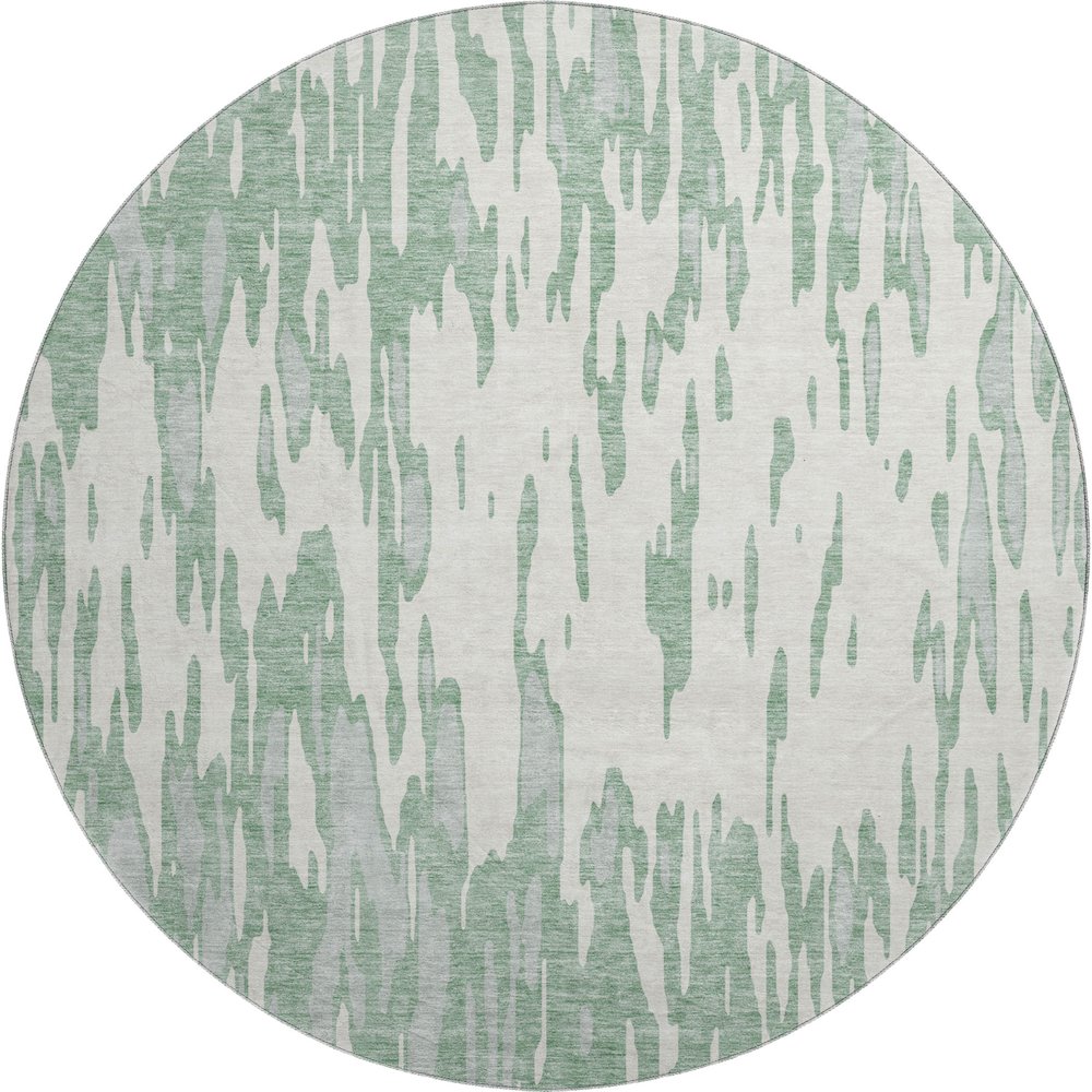 Premium Machine Washable Mayfield AMF945 Sage 8' x 8' Round Rug. Picture 1
