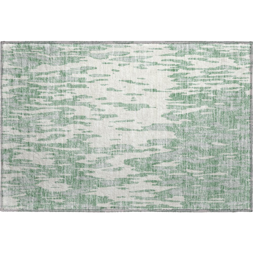 Premium Machine Washable Mayfield AMF945 Sage 1'8" x 2'6" Rug. Picture 1
