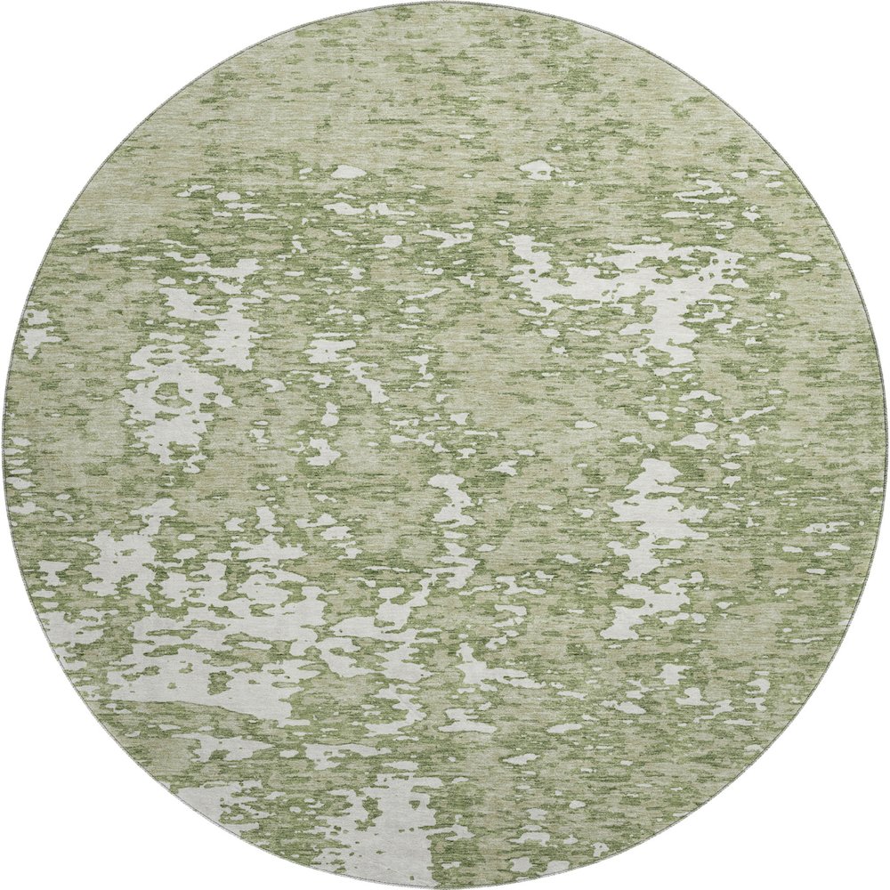 Premium Machine Washable Mayfield AMF946 Aloe 8' x 8' Round Rug. Picture 1