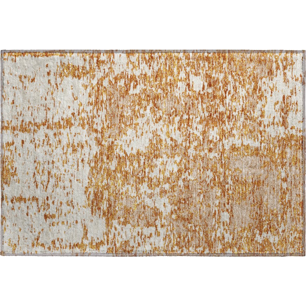 Premium Machine Washable Mayfield AMF946 Copper 1'8" x 2'6" Rug. Picture 1