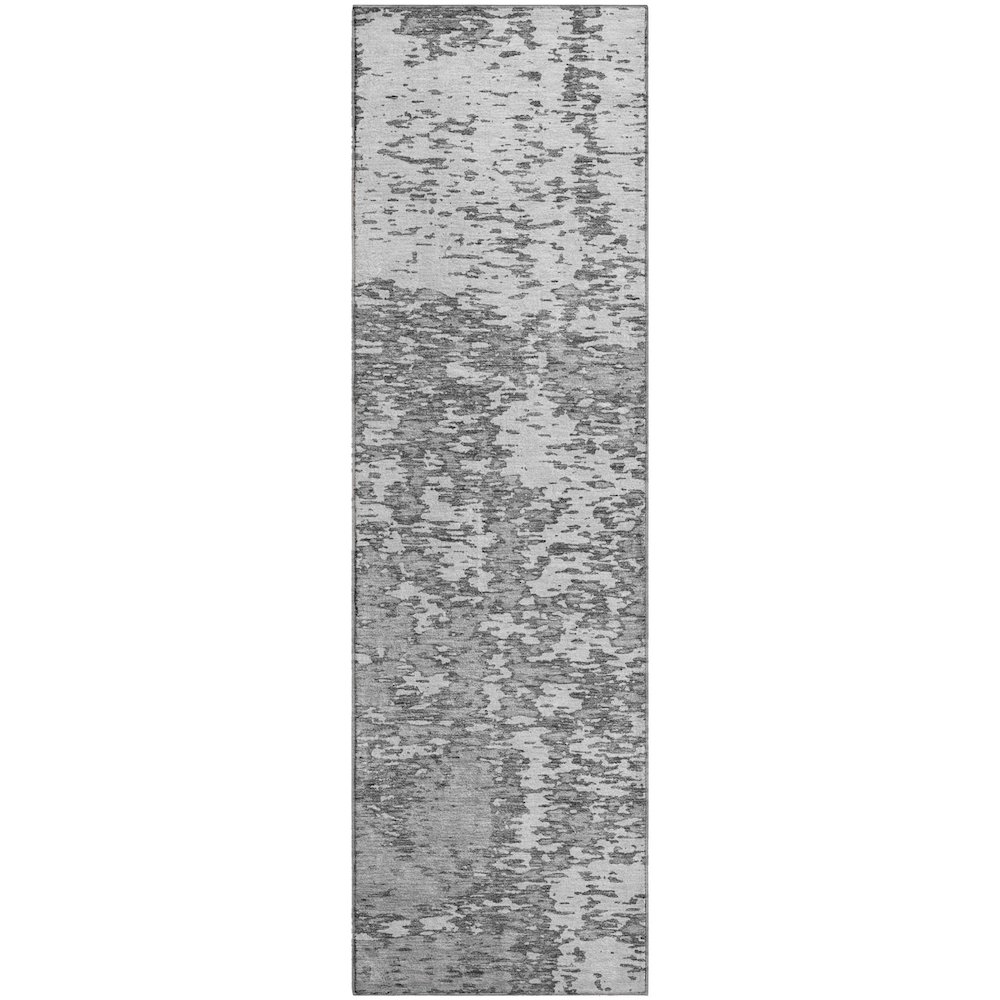 Premium Machine Washable Mayfield AMF946 Gray 2'3" x 7'6" Runner Rug. Picture 1