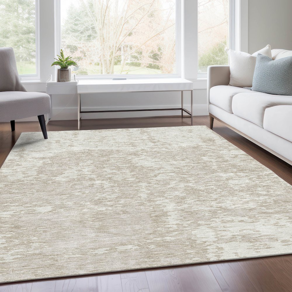 Premium Machine Washable Mayfield AMF946 Ivory 2'6" x 3'10" Rug. Picture 6