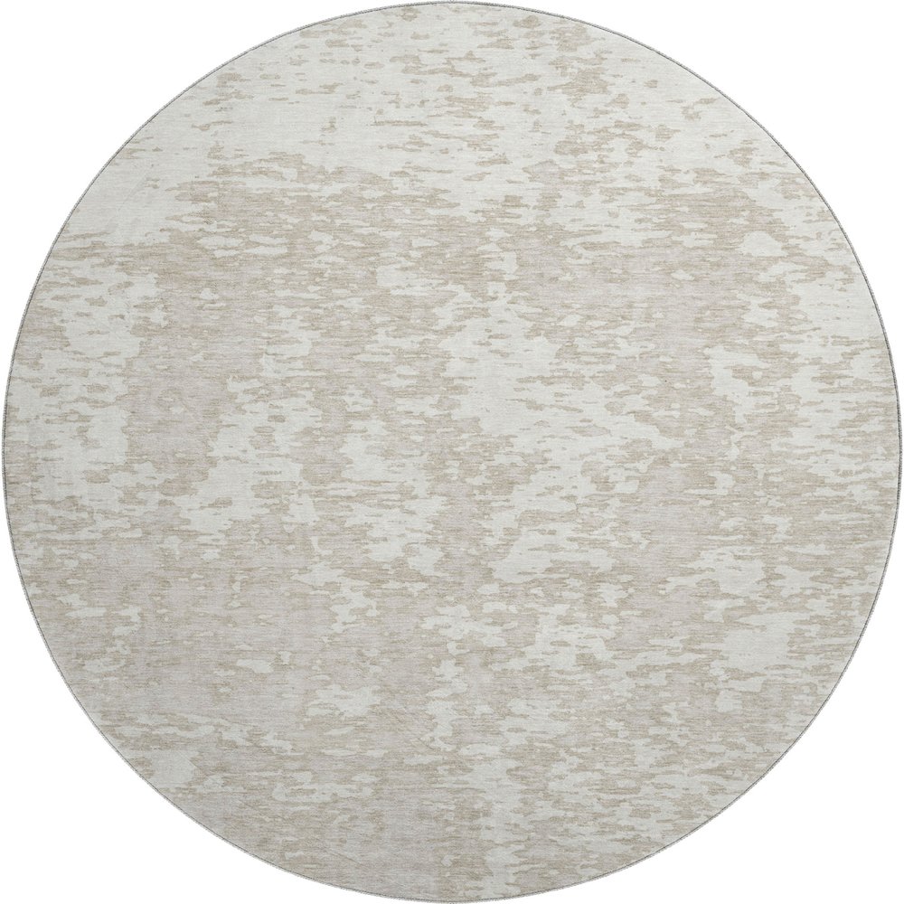 Premium Machine Washable Mayfield AMF946 Ivory 8' x 8' Round Rug. Picture 1