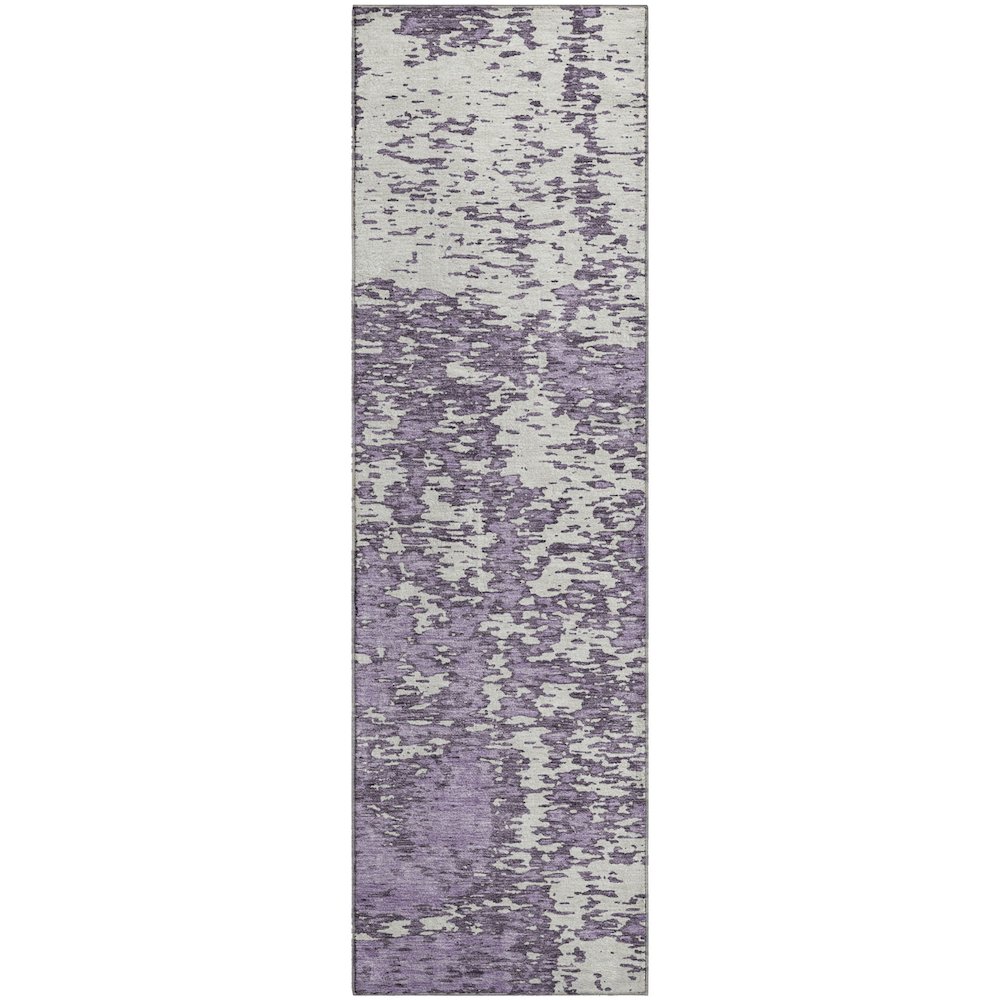 Premium Machine Washable Mayfield AMF946 Lavender 2'3" x 7'6" Runner Rug. Picture 1