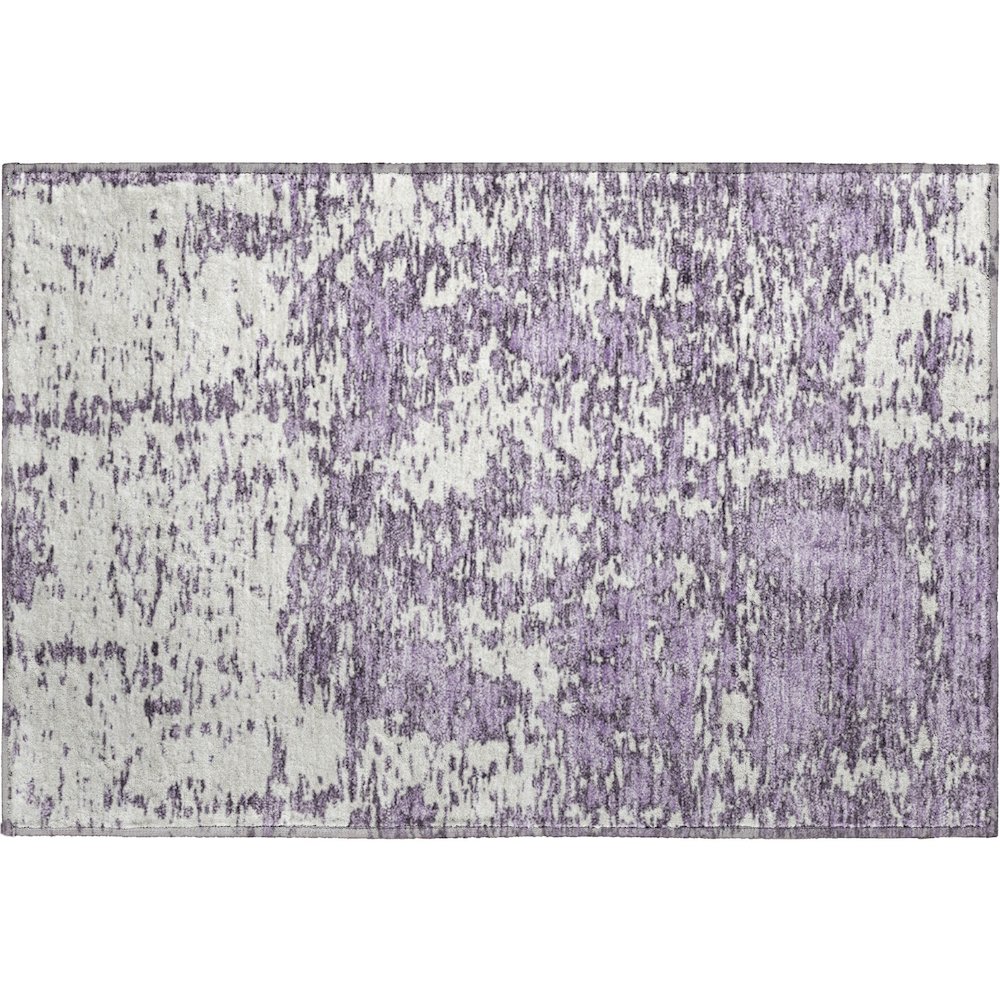 Premium Machine Washable Mayfield AMF946 Lavender 1'8" x 2'6" Rug. Picture 1