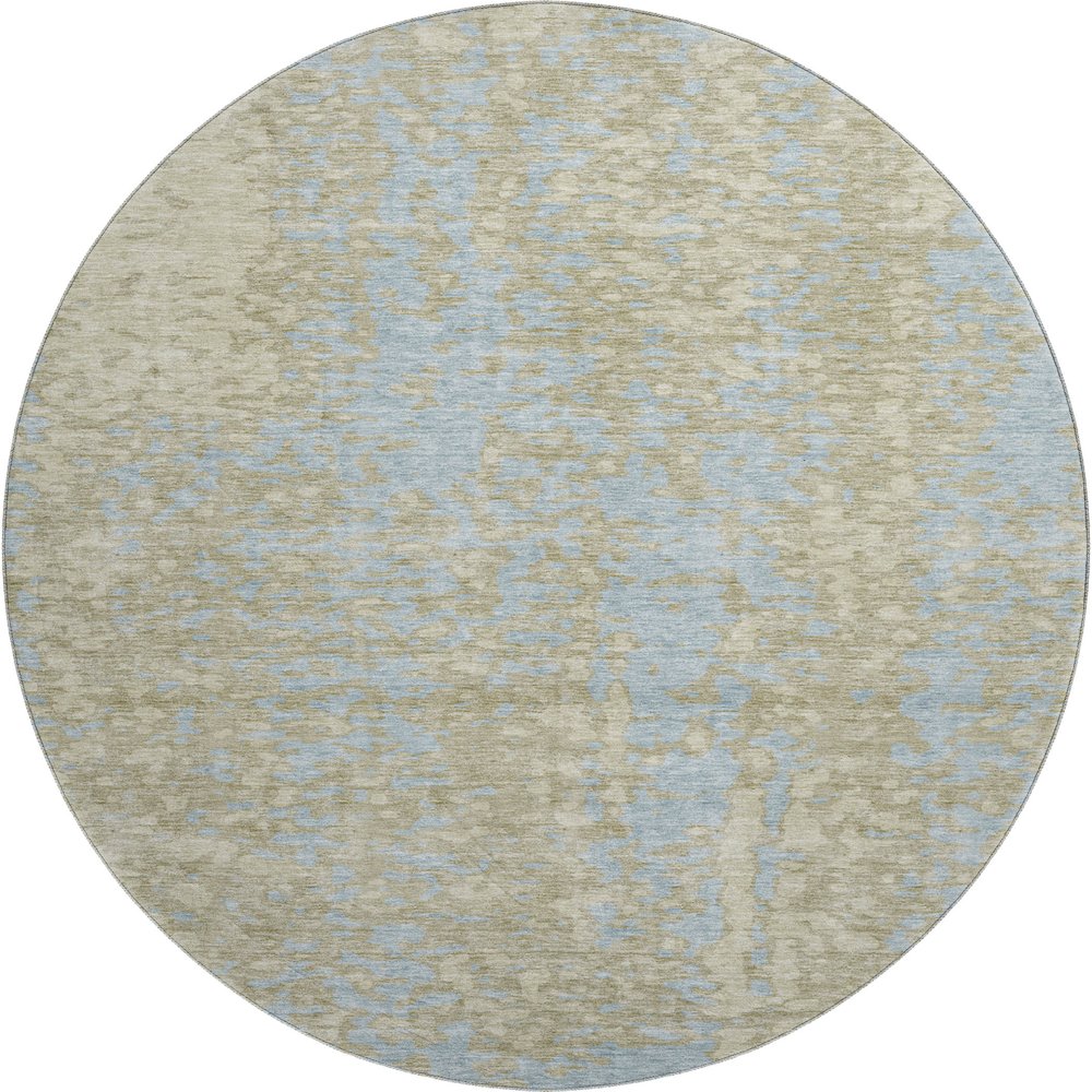 Premium Machine Washable Mayfield AMF949 Beige 8' x 8' Round Rug. Picture 1