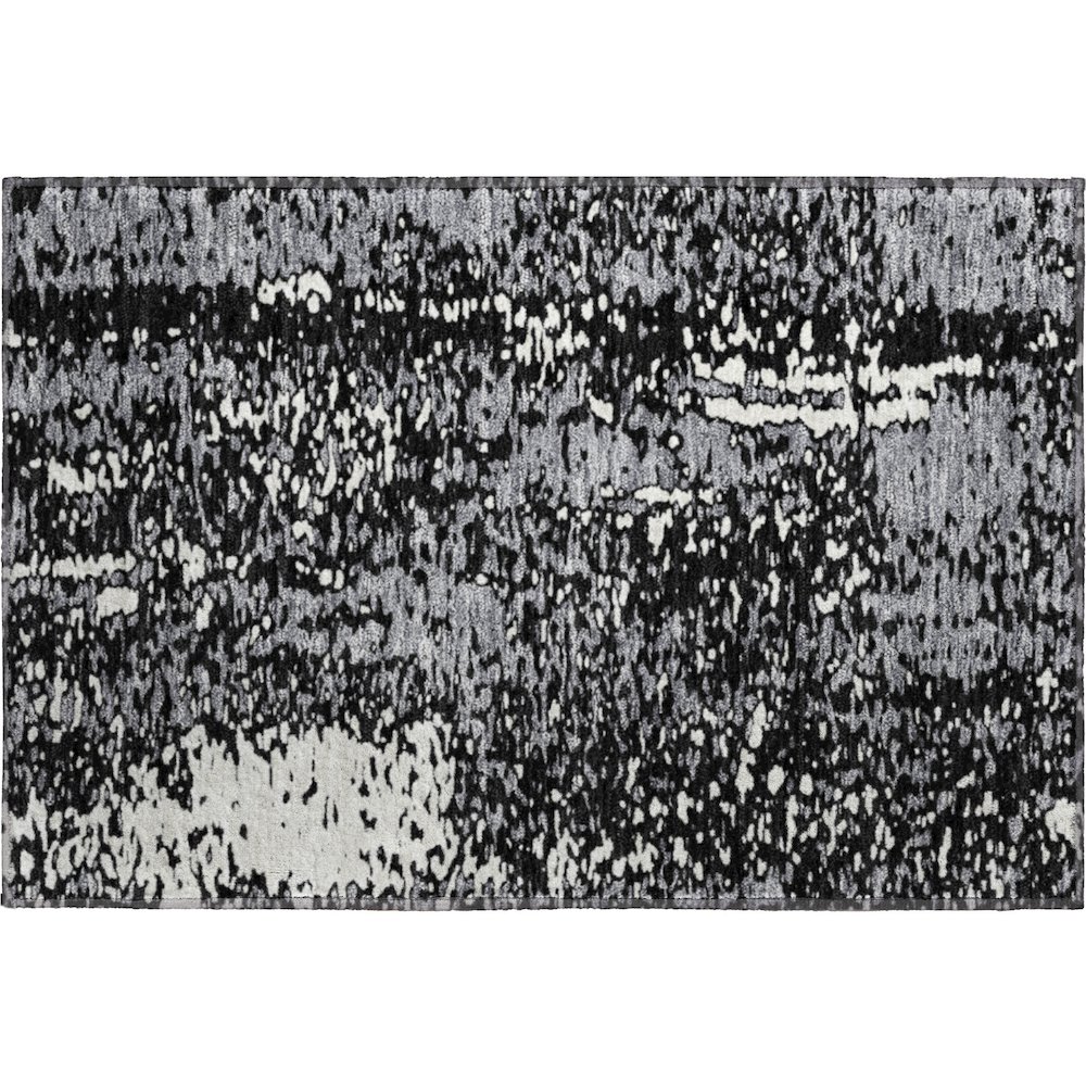 Premium Machine Washable Mayfield AMF949 Black 1'8" x 2'6" Rug. Picture 1