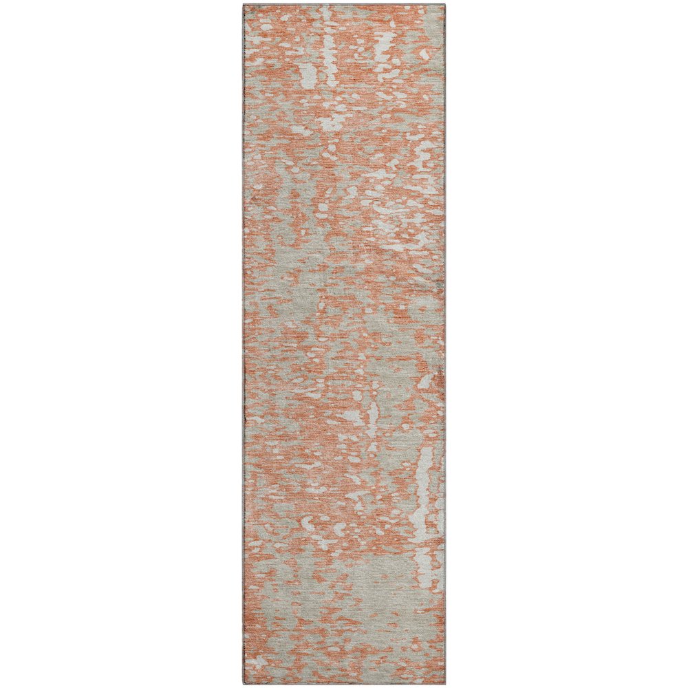 Premium Machine Washable Mayfield AMF949 Coral 2'3" x 7'6" Runner Rug. Picture 1