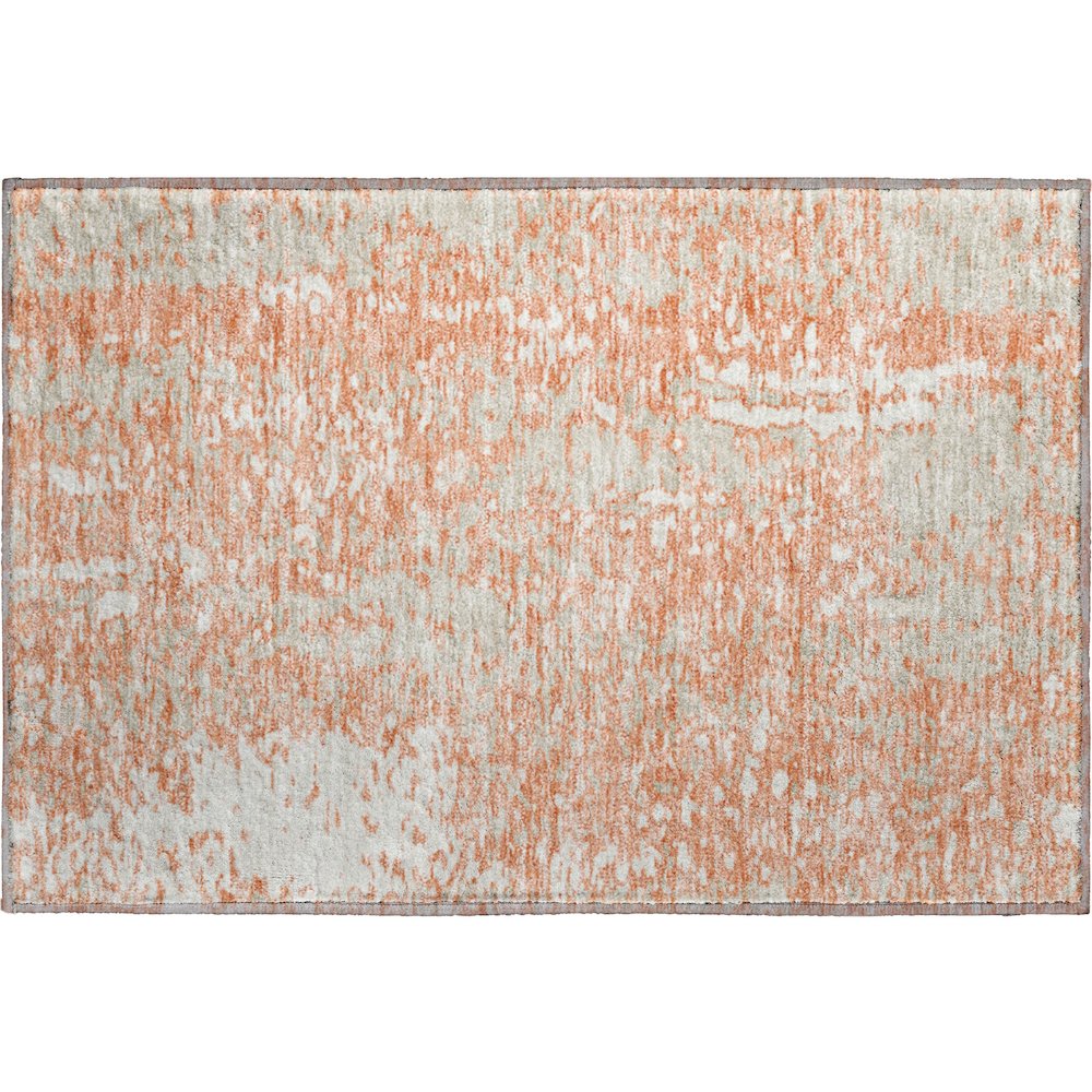 Premium Machine Washable Mayfield AMF949 Coral 1'8" x 2'6" Rug. Picture 1