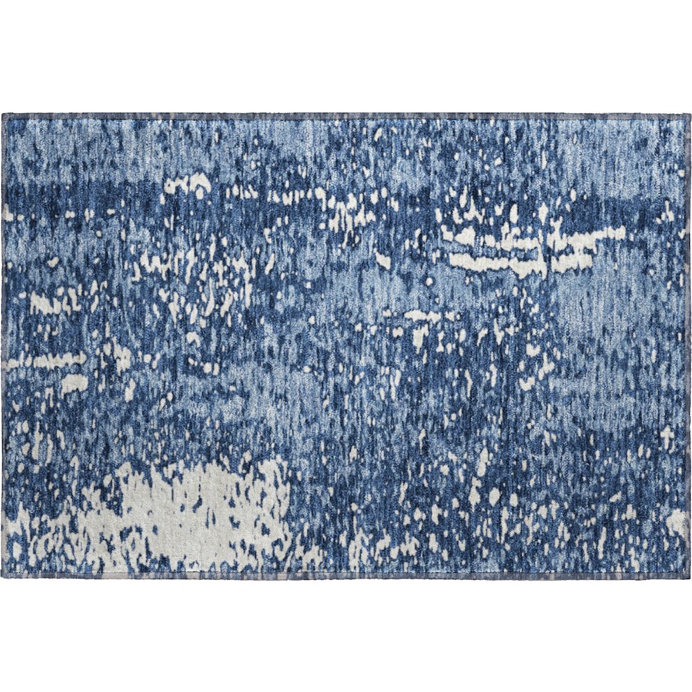 Premium Machine Washable Mayfield AMF949 Denim 1'8" x 2'6" Rug. Picture 1