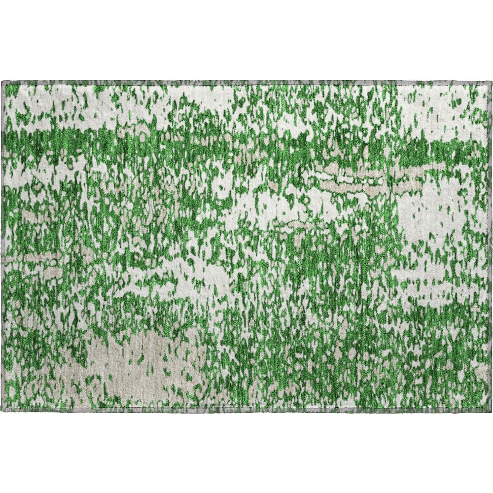 Premium Machine Washable Mayfield AMF949 Emerald 1'8" x 2'6" Rug. Picture 1