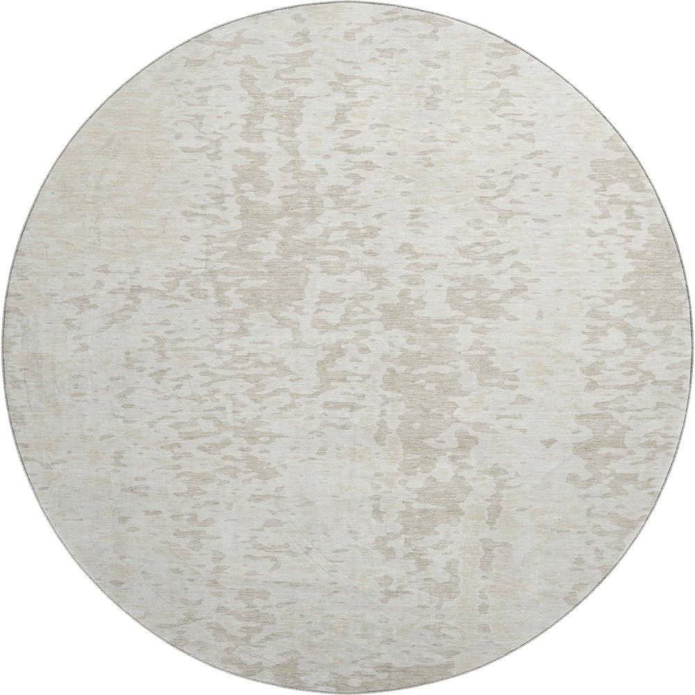 Premium Machine Washable Mayfield AMF949 Ivory 8' x 8' Round Rug. Picture 1