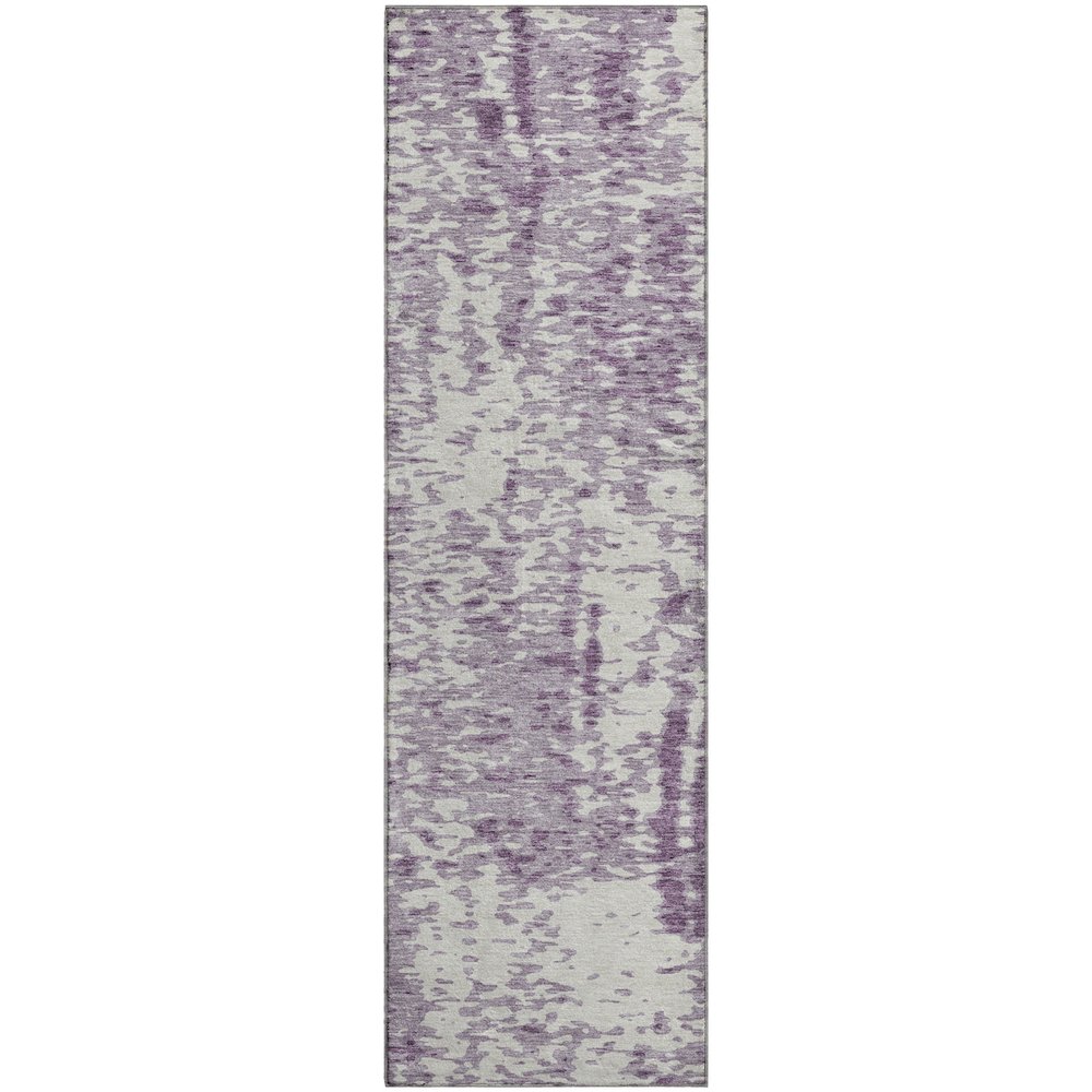 Premium Machine Washable Mayfield AMF949 Lavender 2'3" x 7'6" Runner Rug. Picture 1