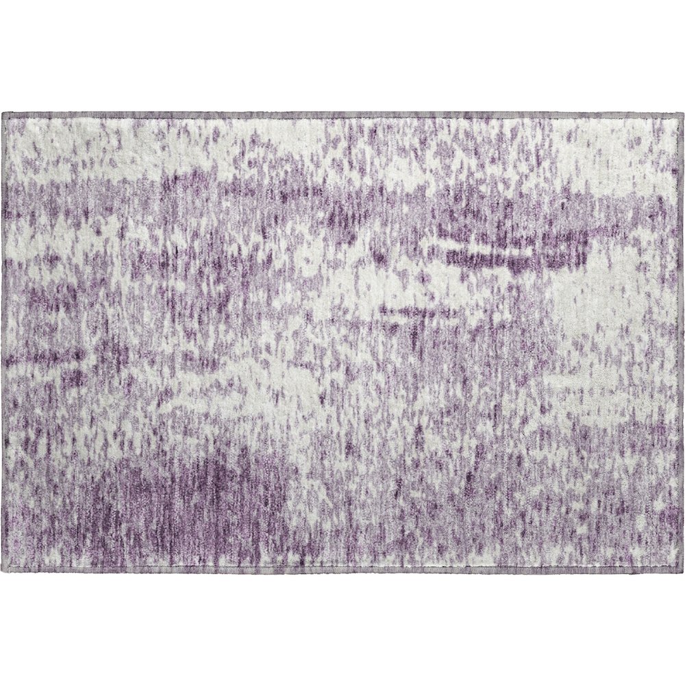 Premium Machine Washable Mayfield AMF949 Lavender 1'8" x 2'6" Rug. Picture 1