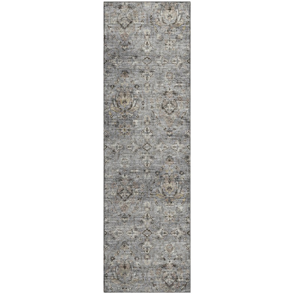 Premium Machine Washable Mayfield  Ash 2'3" x 7'6" Runner Rug. Picture 1