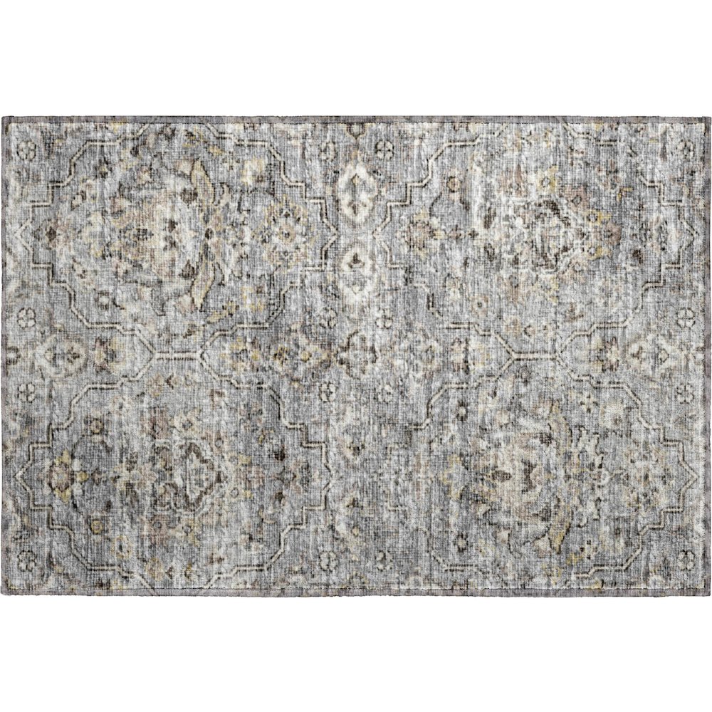 Premium Machine Washable Mayfield  Ash 1'8" x 2'6" Rug. Picture 1