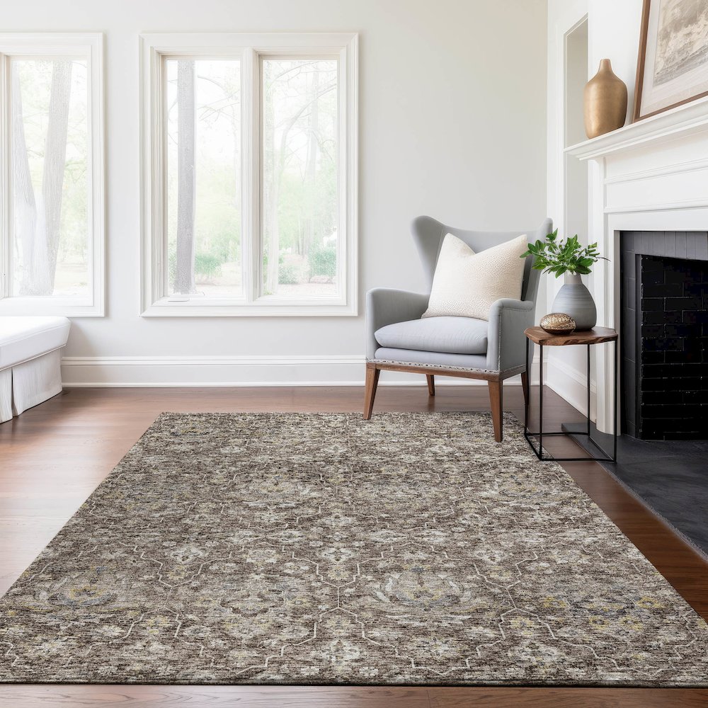 Premium Machine Washable Mayfield  Driftwood 2'6" x 3'10" Rug. Picture 6