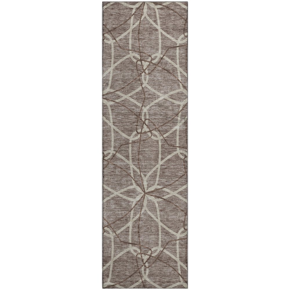 Premium Machine Washable Mayfield AMF950 Taupe 2'3" x 7'6" Runner Rug. Picture 1