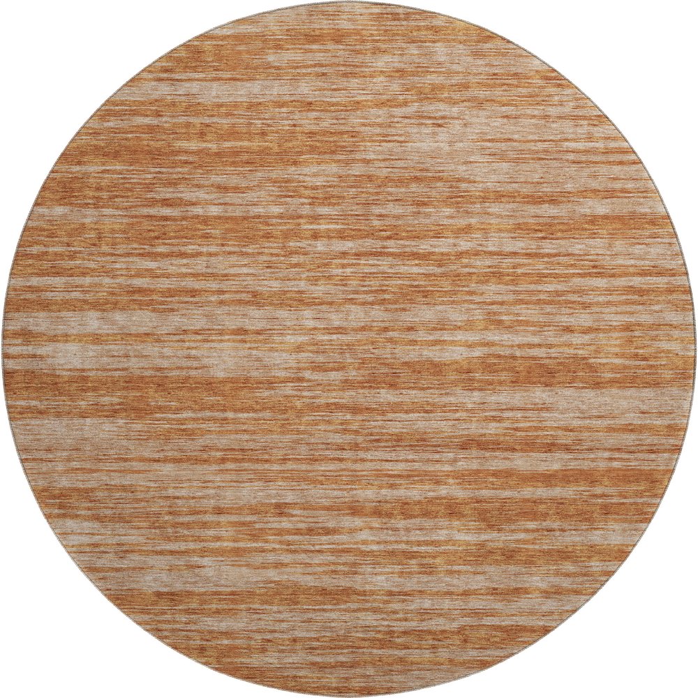 Premium Machine Washable Mayfield AMF951 Copper 8' x 8' Round Rug. Picture 1