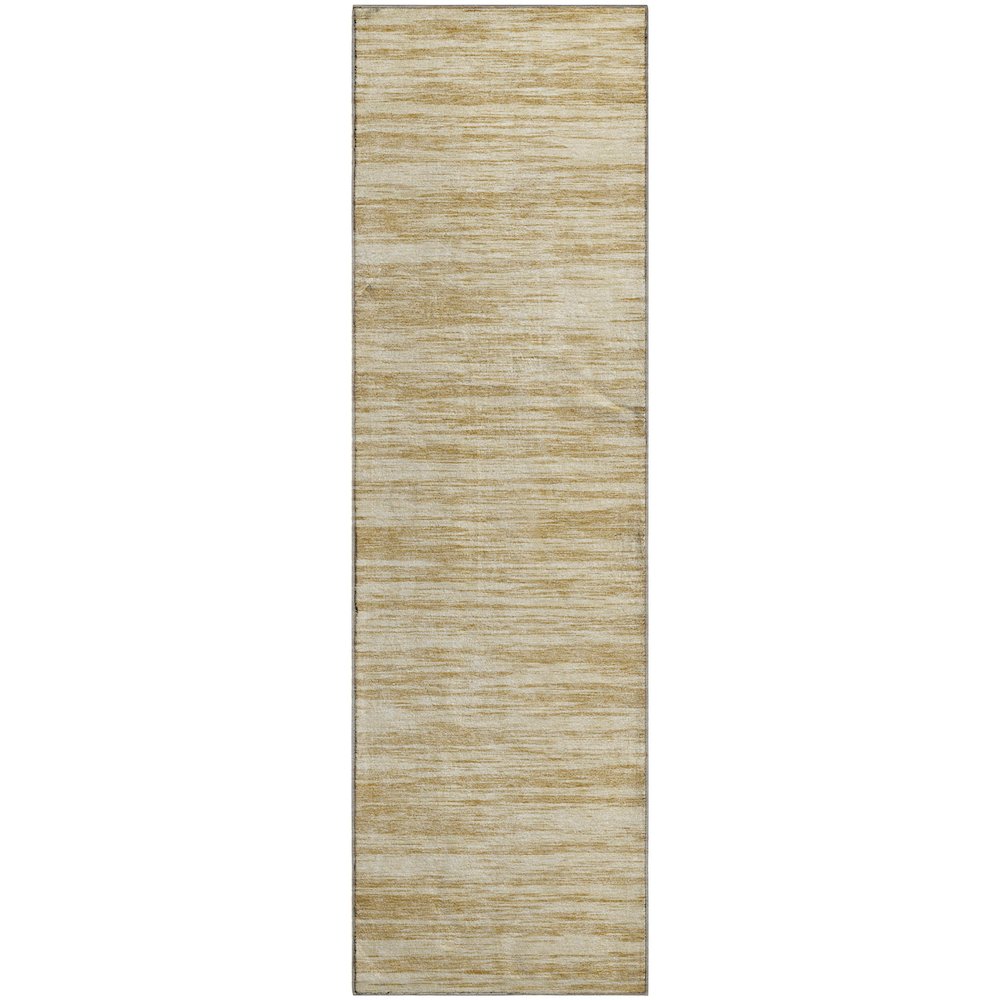 Premium Machine Washable Mayfield AMF951 Gold 2'3" x 7'6" Runner Rug. Picture 1