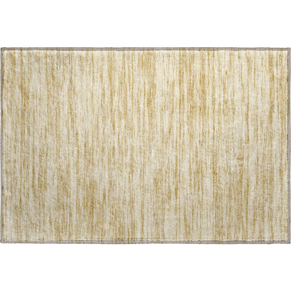 Premium Machine Washable Mayfield AMF951 Gold 1'8" x 2'6" Rug. Picture 1