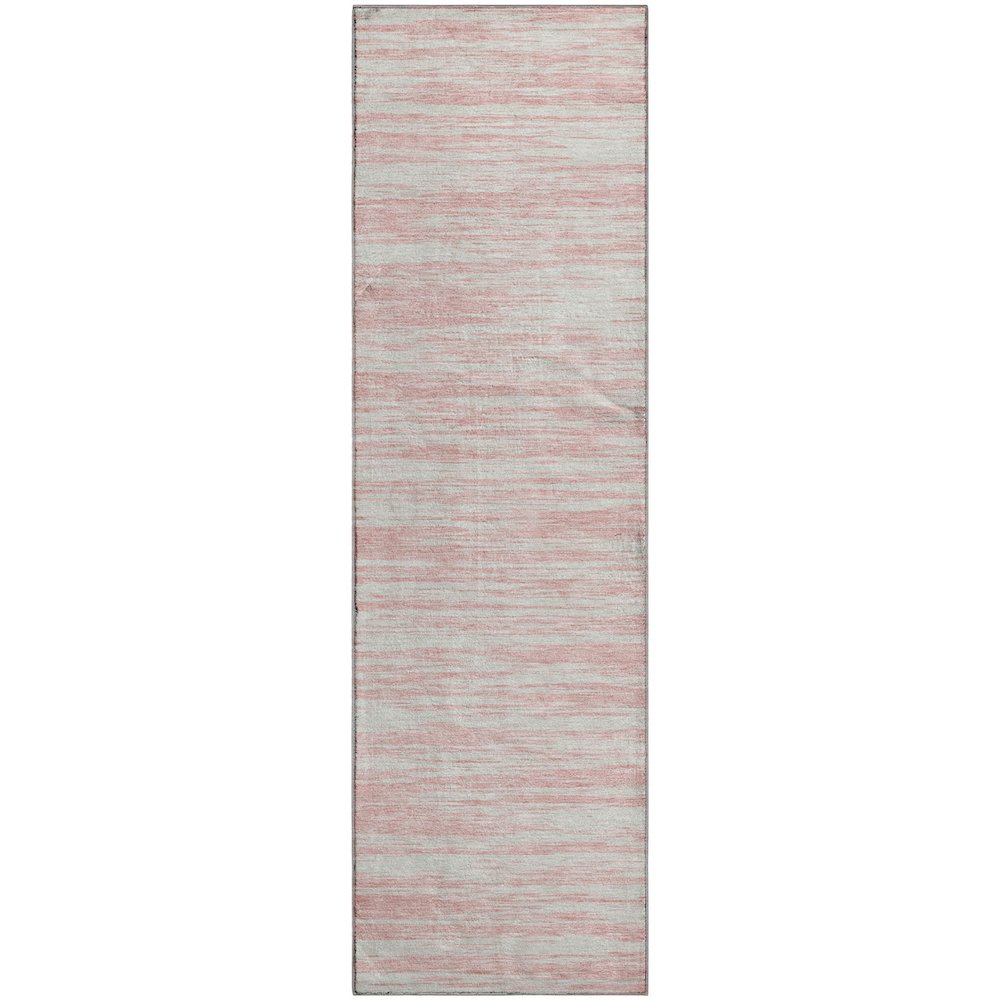 Premium Machine Washable Mayfield AMF951 Pink 2'3" x 7'6" Runner Rug. Picture 1