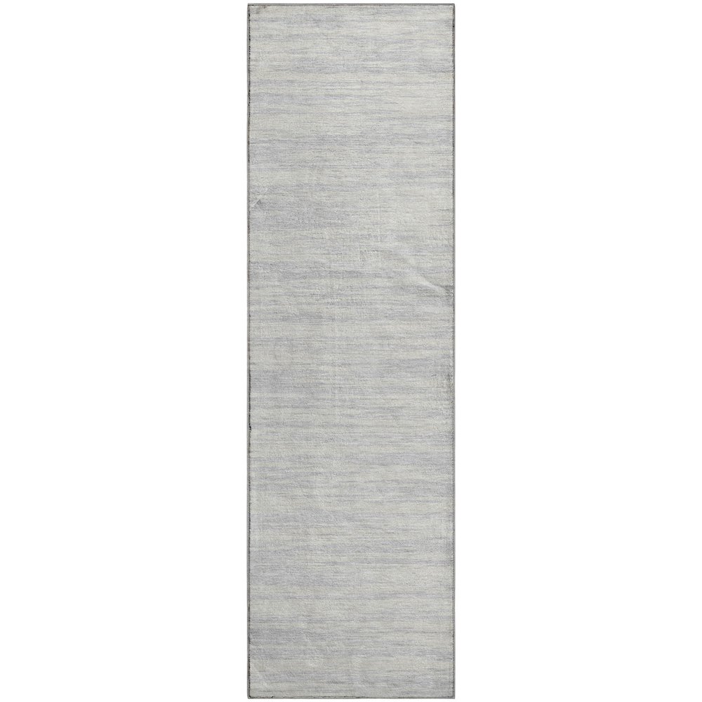 Premium Machine Washable Mayfield AMF951 Silver 2'3" x 7'6" Runner Rug. Picture 1