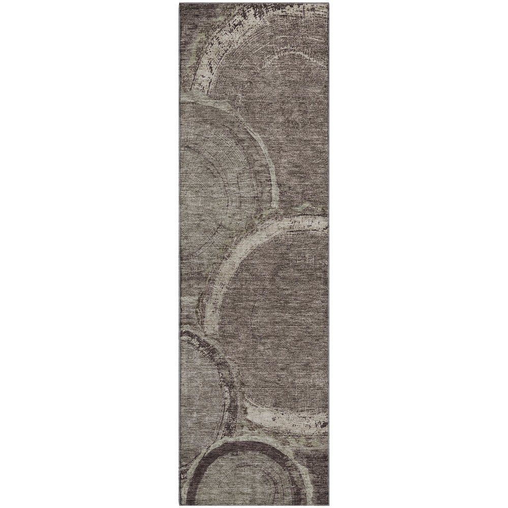 Premium Machine Washable Mayfield AMF952 Chocolate 2'3" x 7'6" Runner Rug. Picture 1