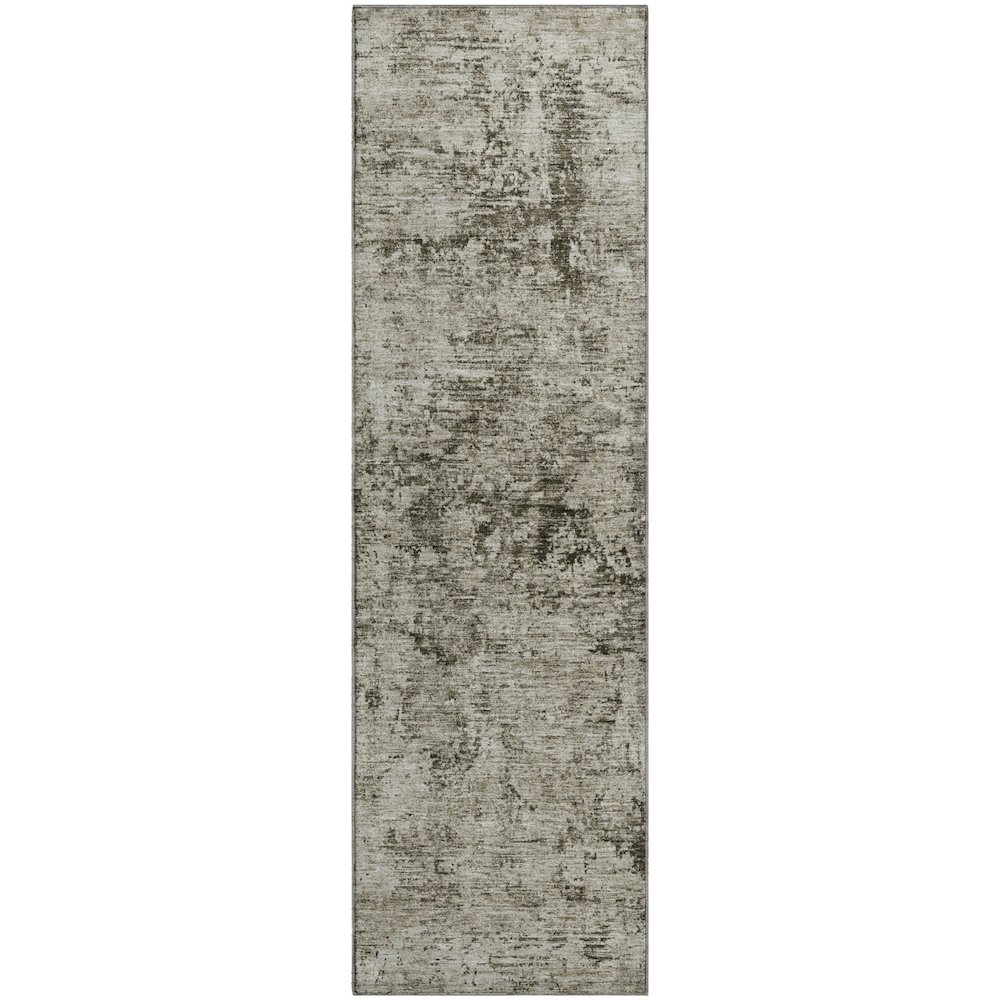 Premium Machine Washable Mayfield AMF953 Beige 2'3" x 7'6" Runner Rug. Picture 1
