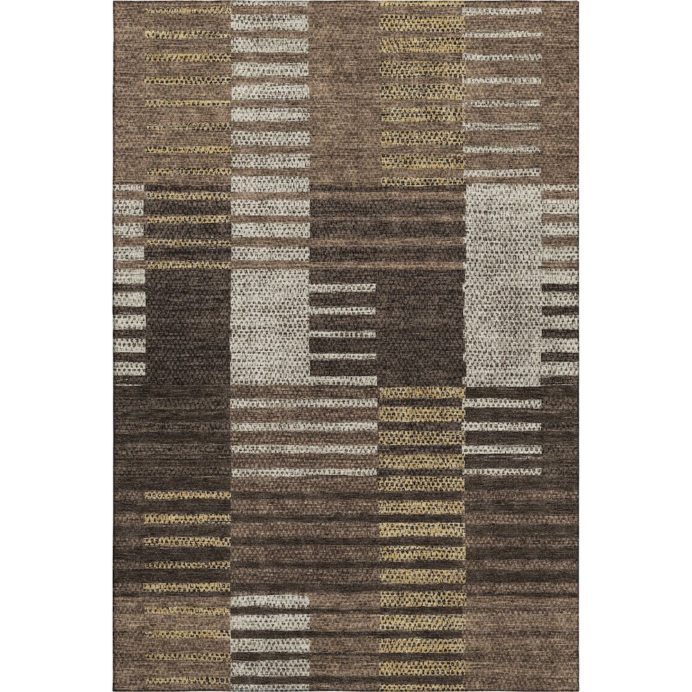 Premium Machine Washable Mayfield AMF954 Chocolate 2'6" x 3'10" Rug. Picture 1