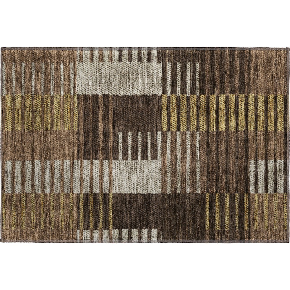 Premium Machine Washable Mayfield AMF954 Chocolate 1'8" x 2'6" Rug. Picture 1