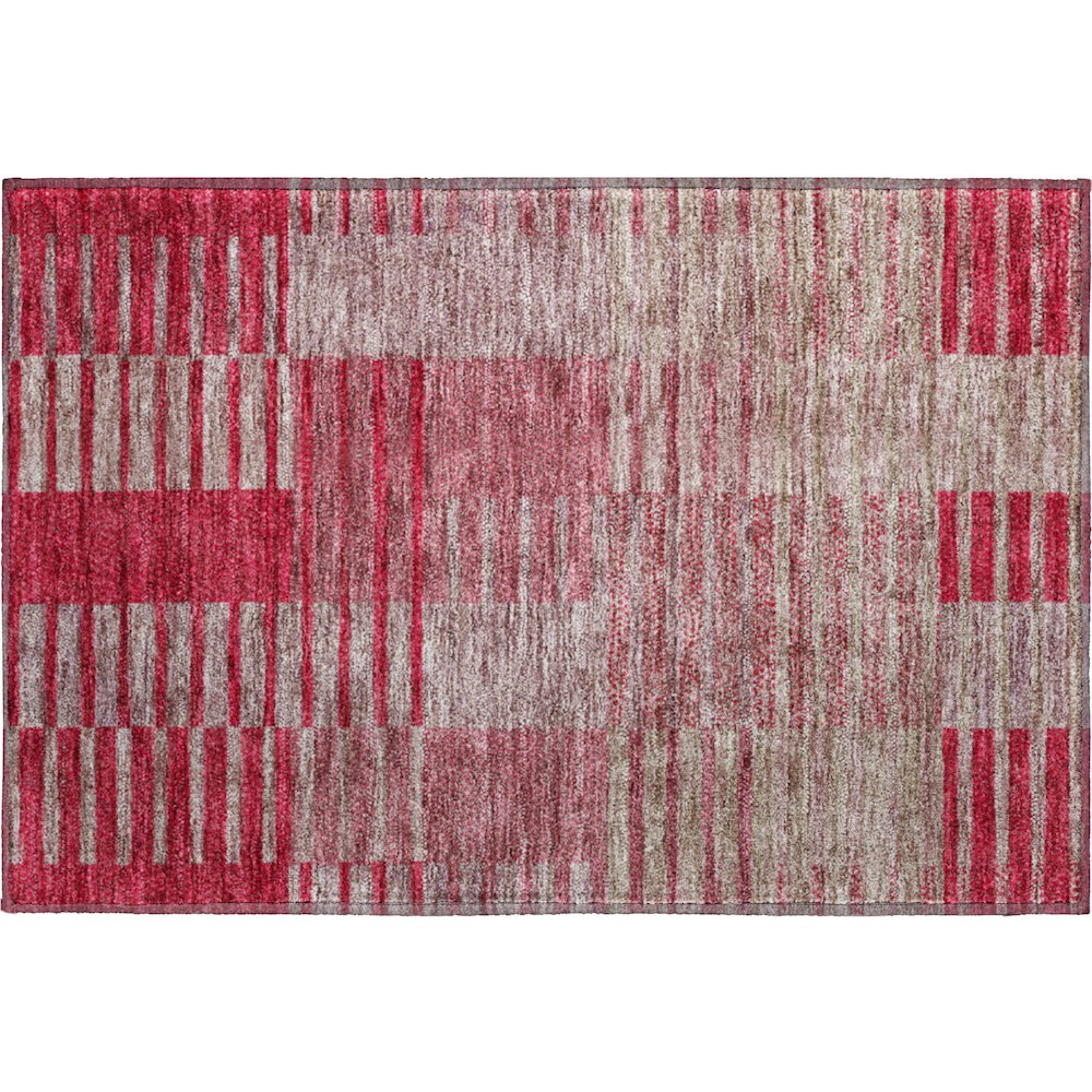 Premium Machine Washable Mayfield AMF954 Garnet 1'8" x 2'6" Rug. Picture 1