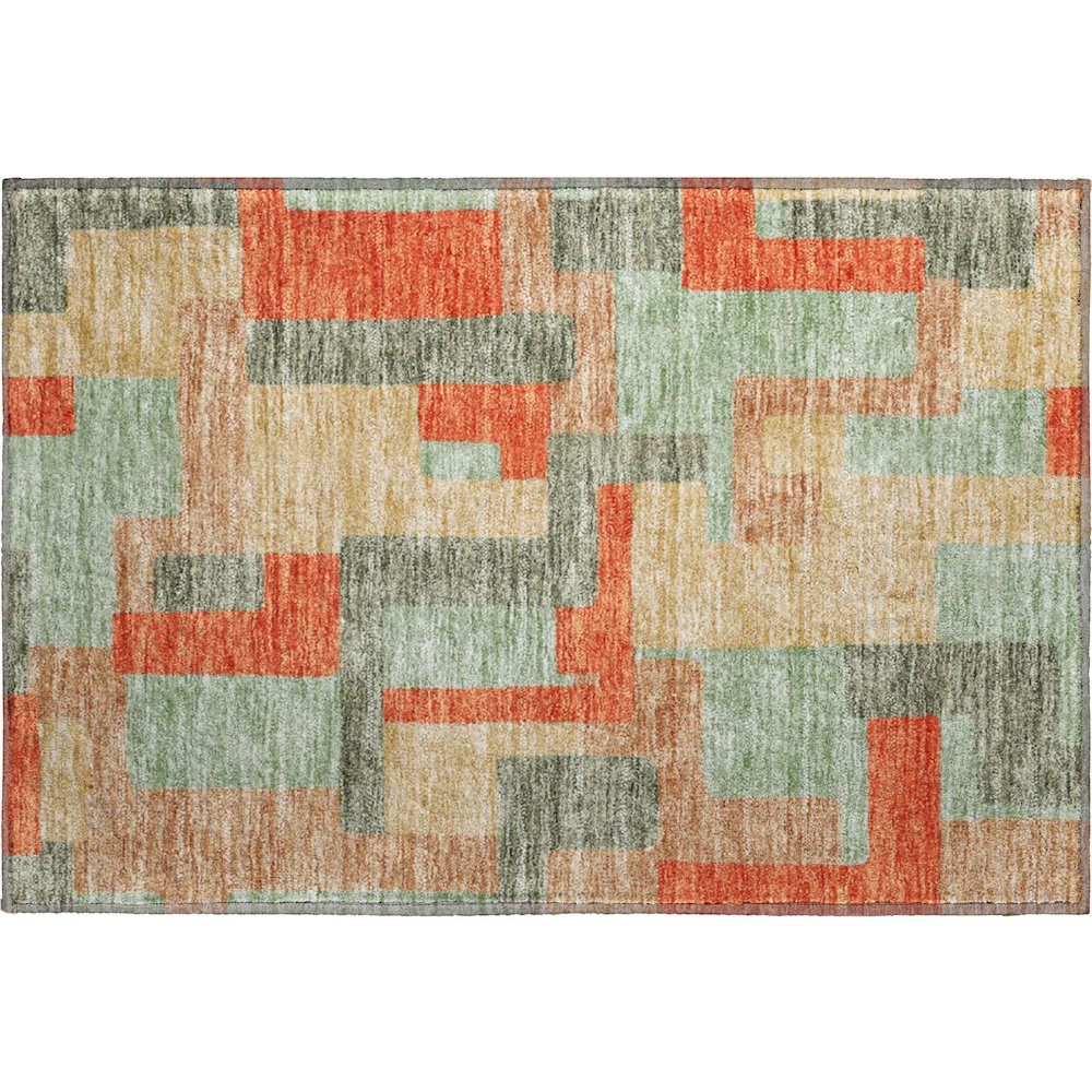 Premium Machine Washable Mayfield AMF955 Sage 1'8" x 2'6" Rug. Picture 1
