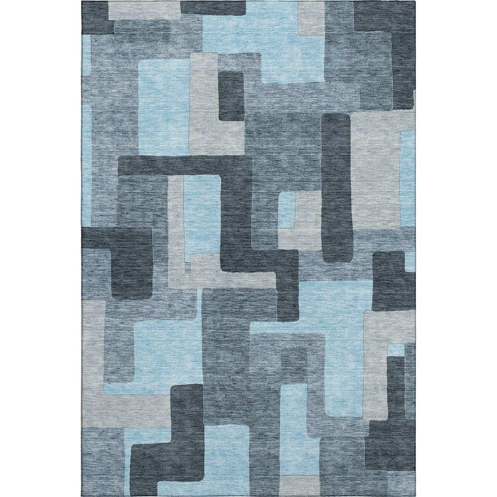 Premium Machine Washable Mayfield AMF955 Sky 2'6" x 3'10" Rug. Picture 1