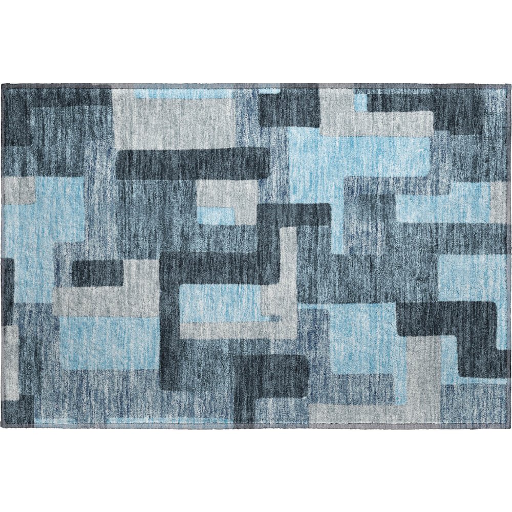 Premium Machine Washable Mayfield AMF955 Sky 1'8" x 2'6" Rug. Picture 1