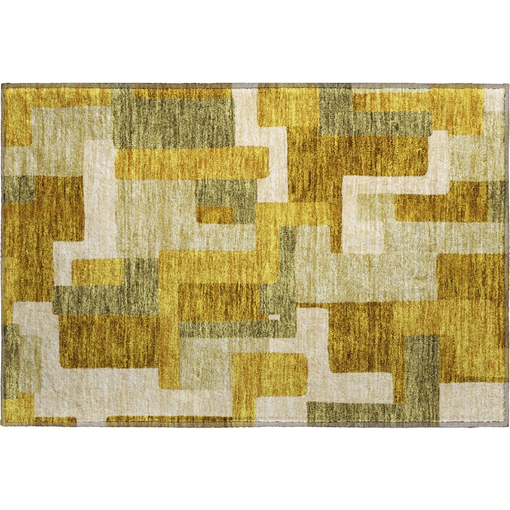 Premium Machine Washable Mayfield AMF955 Wheat 1'8" x 2'6" Rug. Picture 1