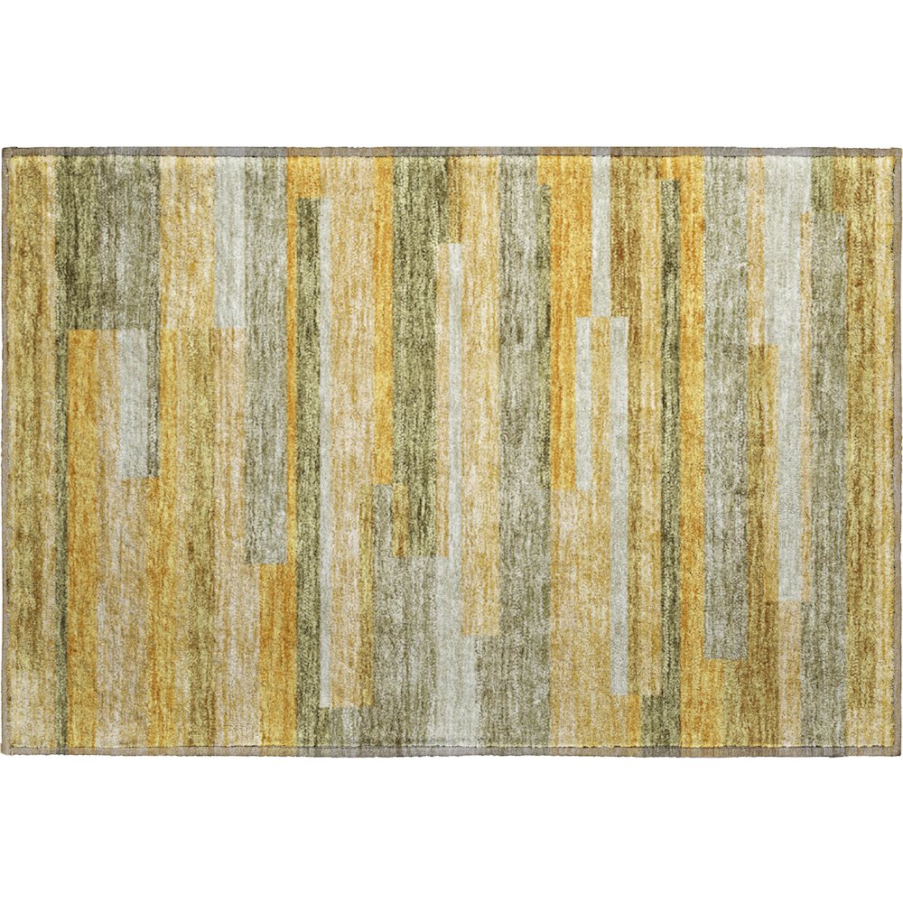 Premium Machine Washable Mayfield AMF956 Honey 1'8" x 2'6" Rug. Picture 1