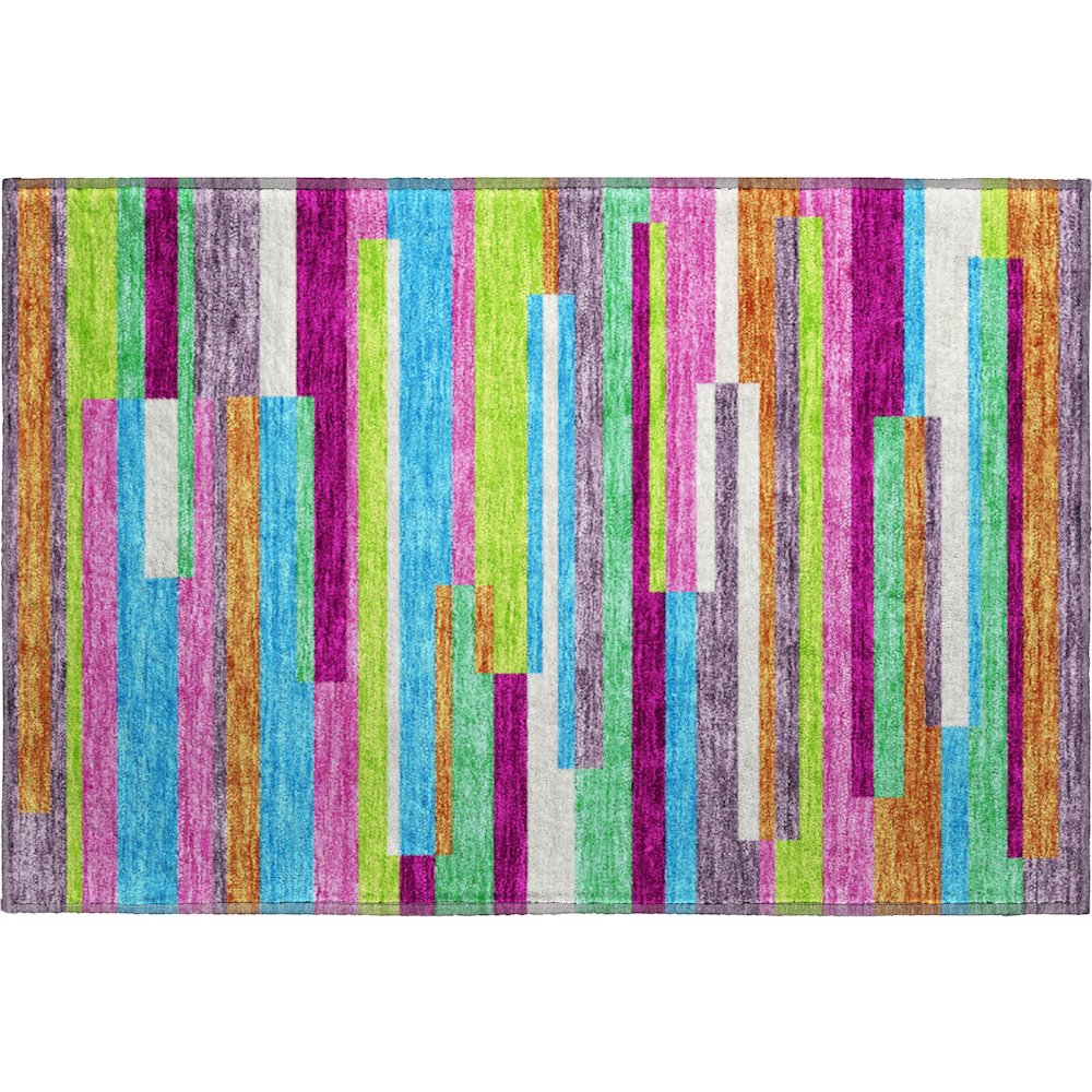 Premium Machine Washable Mayfield AMF956 Lavender 1'8" x 2'6" Rug. Picture 1
