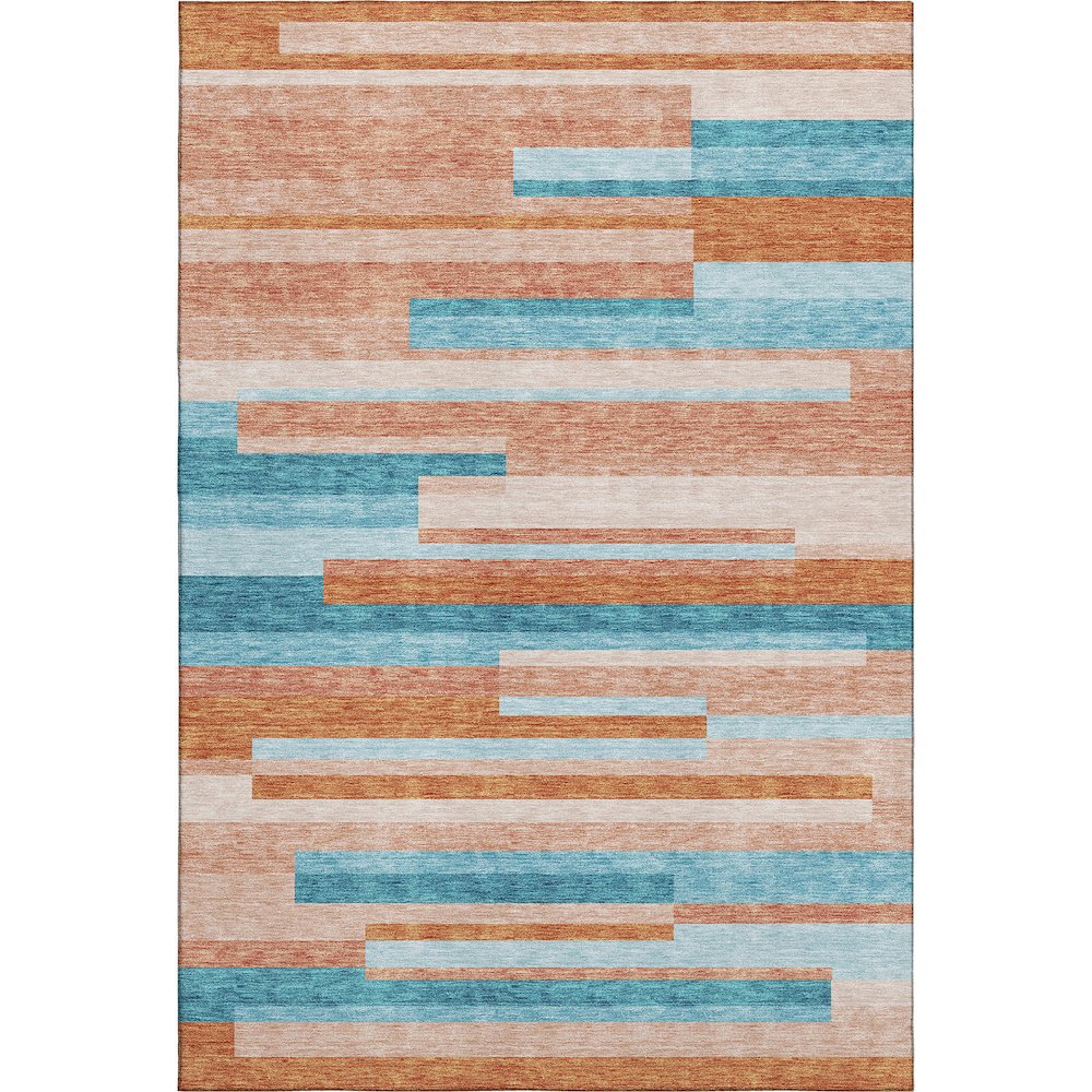 Premium Machine Washable Mayfield AMF956 Orange 2'6" x 3'10" Rug. Picture 1