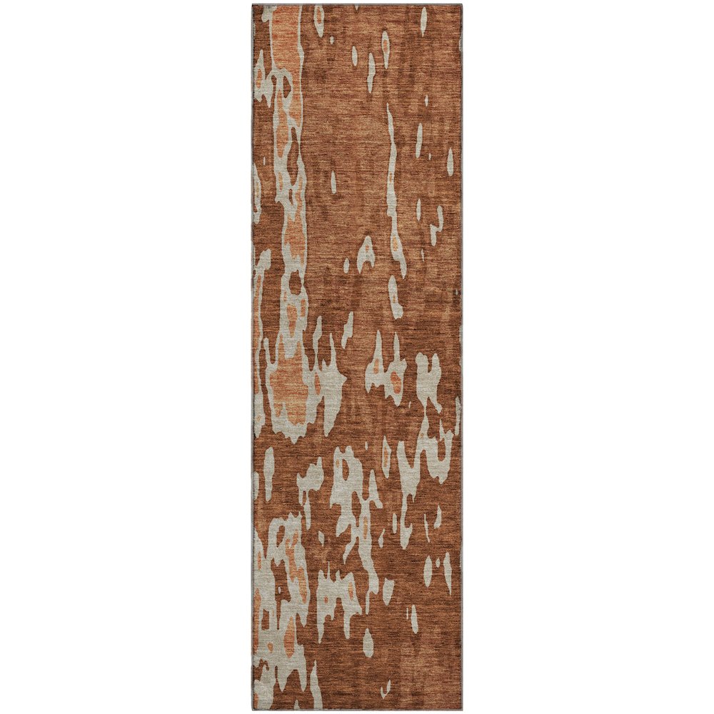 Premium Machine Washable Mayfield AMF957 Paprika 2'3" x 7'6" Runner Rug. Picture 1