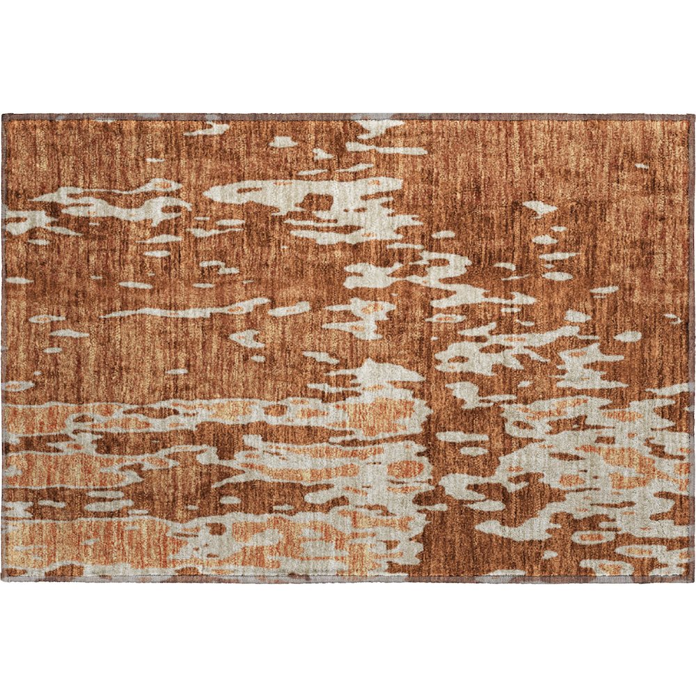 Premium Machine Washable Mayfield AMF957 Paprika 1'8" x 2'6" Rug. Picture 1