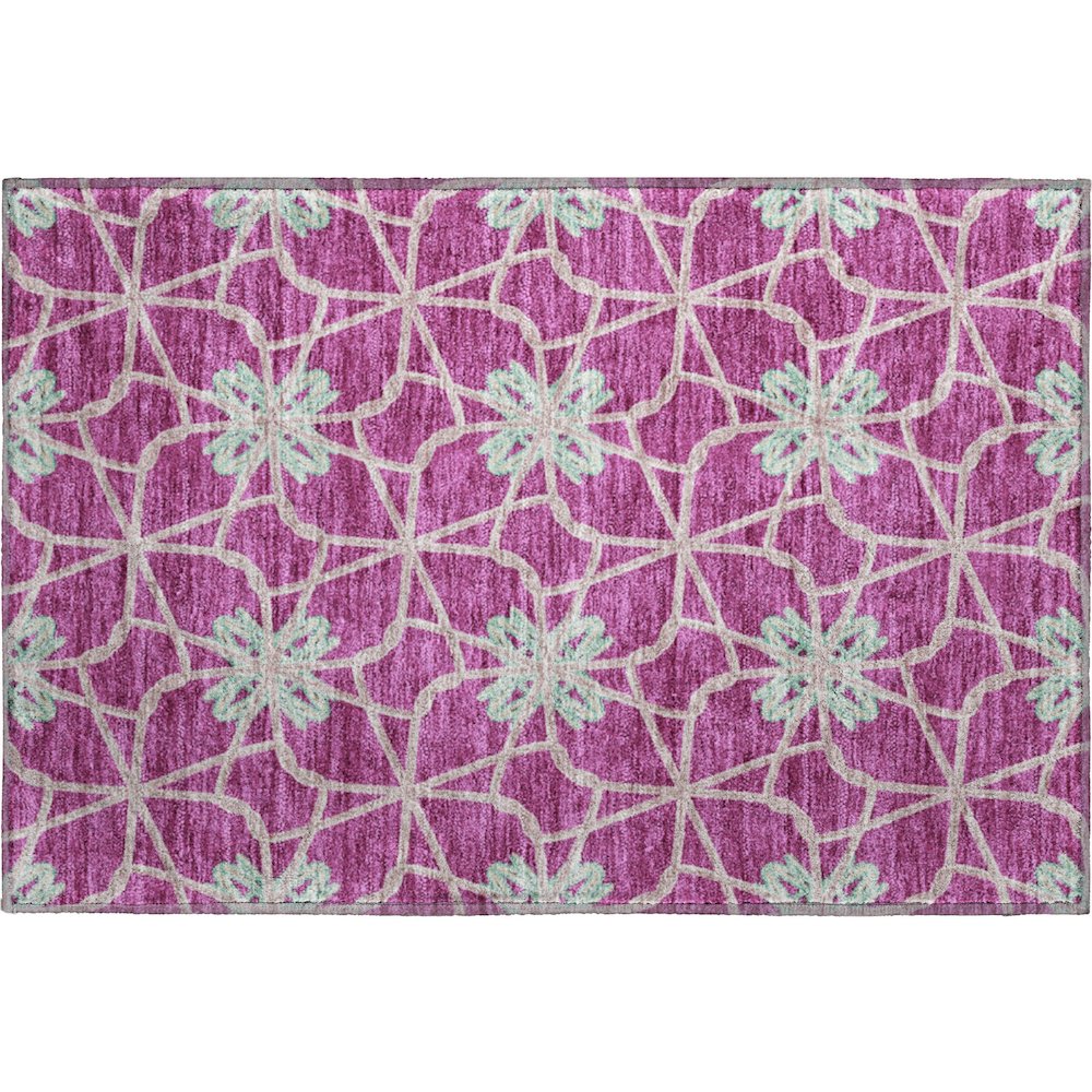 Premium Machine Washable Mayfield AMF958 Blush 1'8" x 2'6" Rug. Picture 1