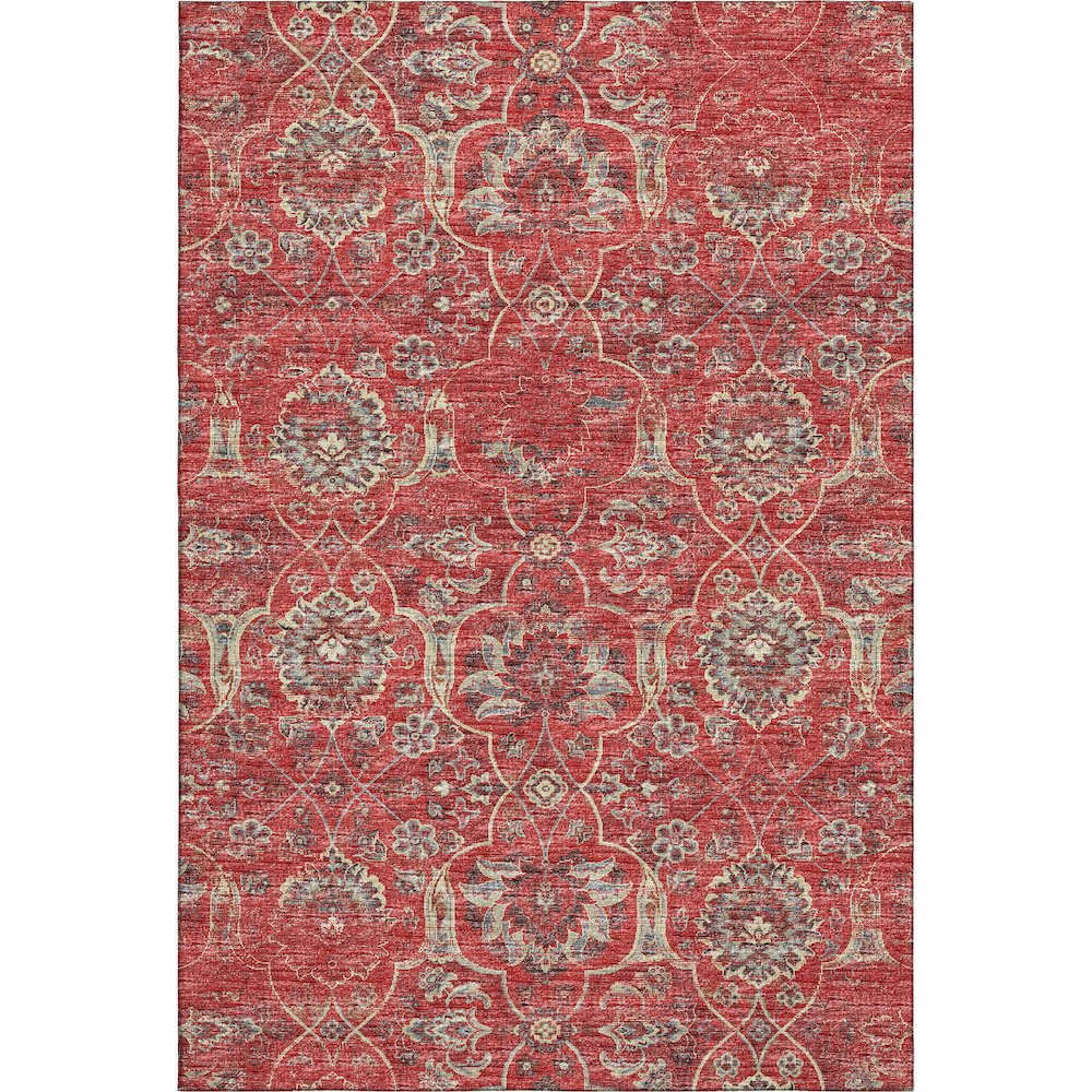 Premium Machine Washable Mayfield  Red 2'6" x 3'10" Rug. Picture 1