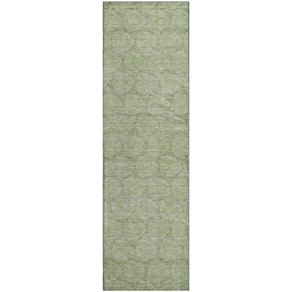Premium Machine Washable Mayfield AMF960 Aloe 2'3" x 7'6" Runner Rug. Picture 1
