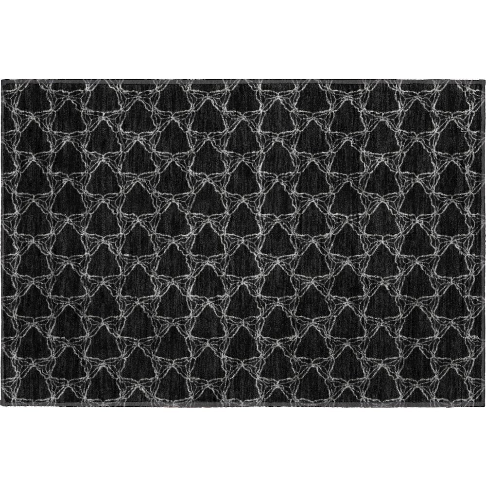 Premium Machine Washable Mayfield AMF960 Black 1'8" x 2'6" Rug. Picture 1