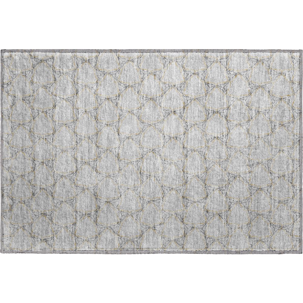 Premium Machine Washable Mayfield AMF960 Gray 1'8" x 2'6" Rug. Picture 1