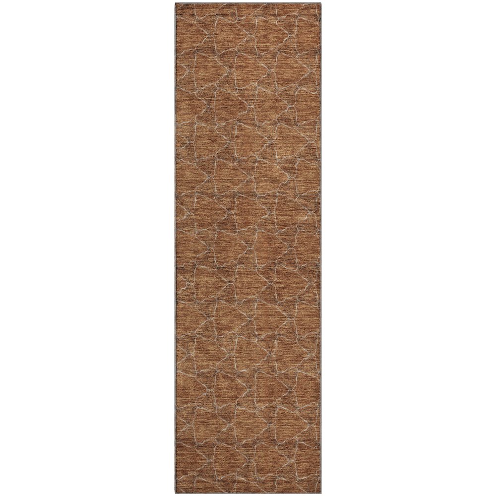 Premium Machine Washable Mayfield AMF960 Paprika 2'3" x 7'6" Runner Rug. Picture 1